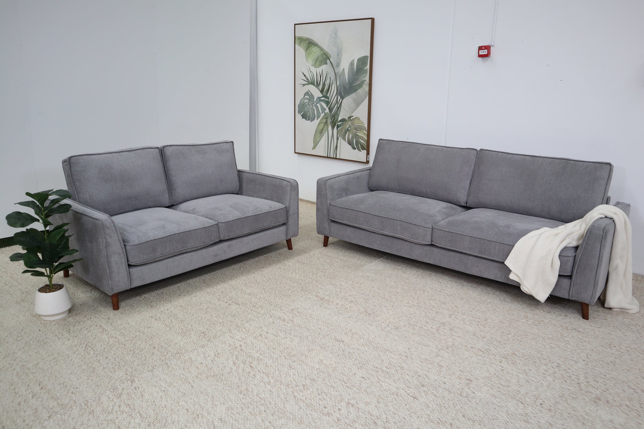 LUCAS GREY 3 SEATER