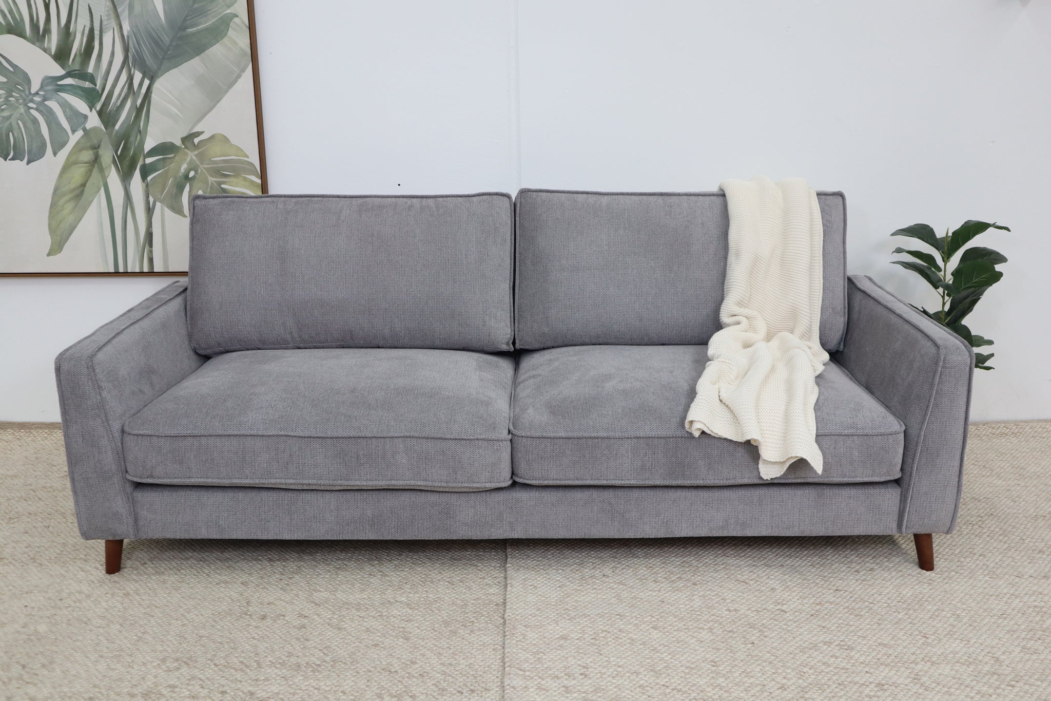 LUCAS GREY 3 SEATER