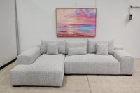 VOLUZZI SALT + PEPPER 3 SEATER CHAISE