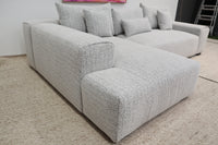 VOLUZZI SALT + PEPPER 3 SEATER CHAISE