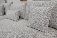 VOLUZZI SALT + PEPPER 3 SEATER CHAISE