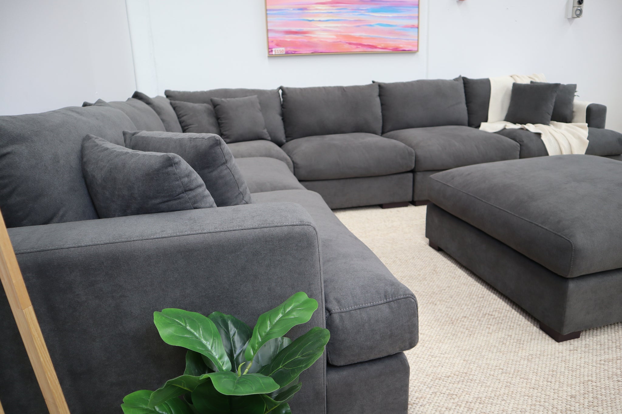 SCARLETT N6 DARK GREY CORNER LOUNGE SUITE