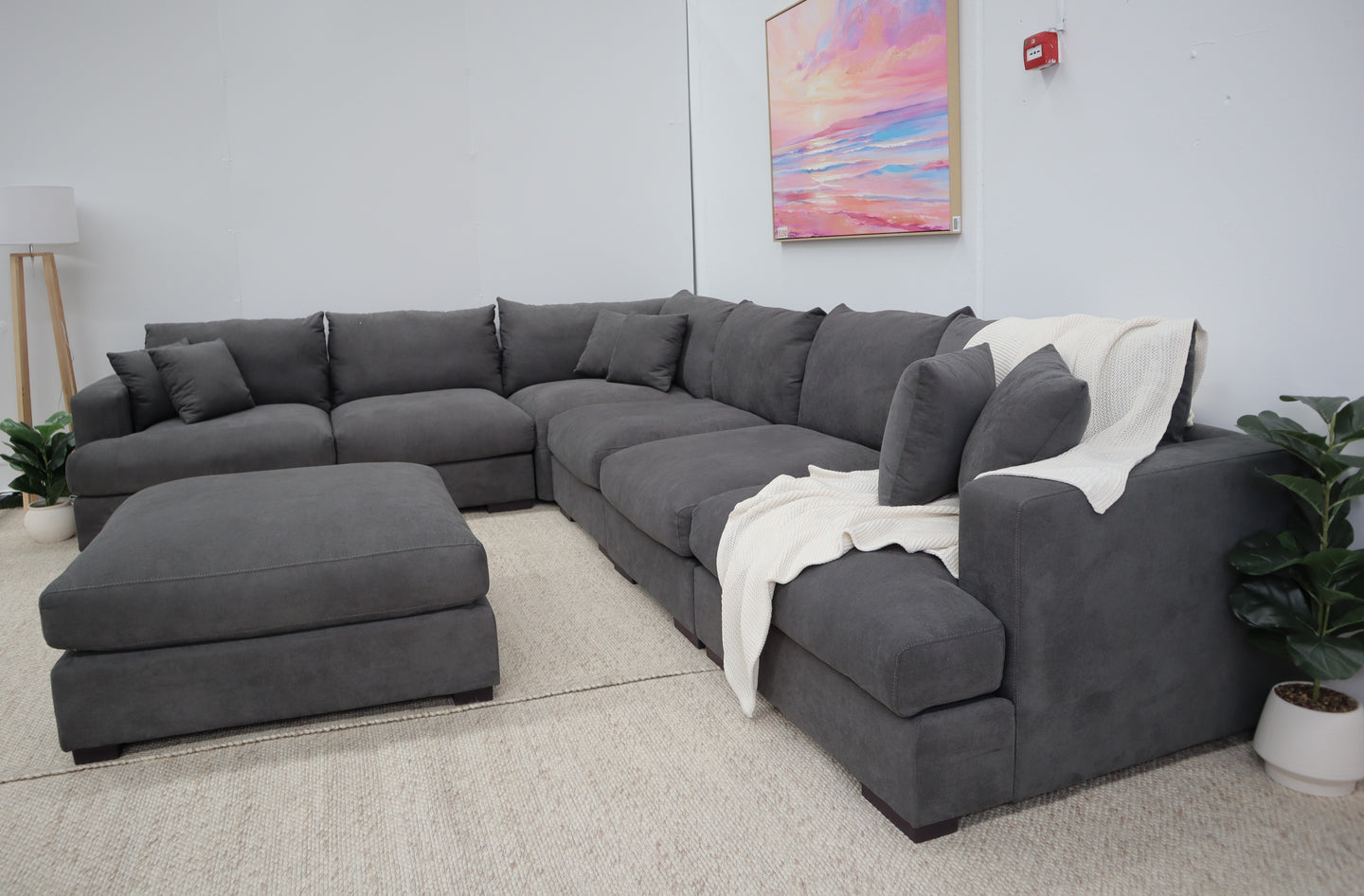 SCARLETT N6 DARK GREY CORNER LOUNGE SUITE