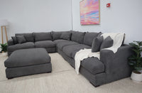 SCARLETT N6 DARK GREY CORNER LOUNGE SUITE