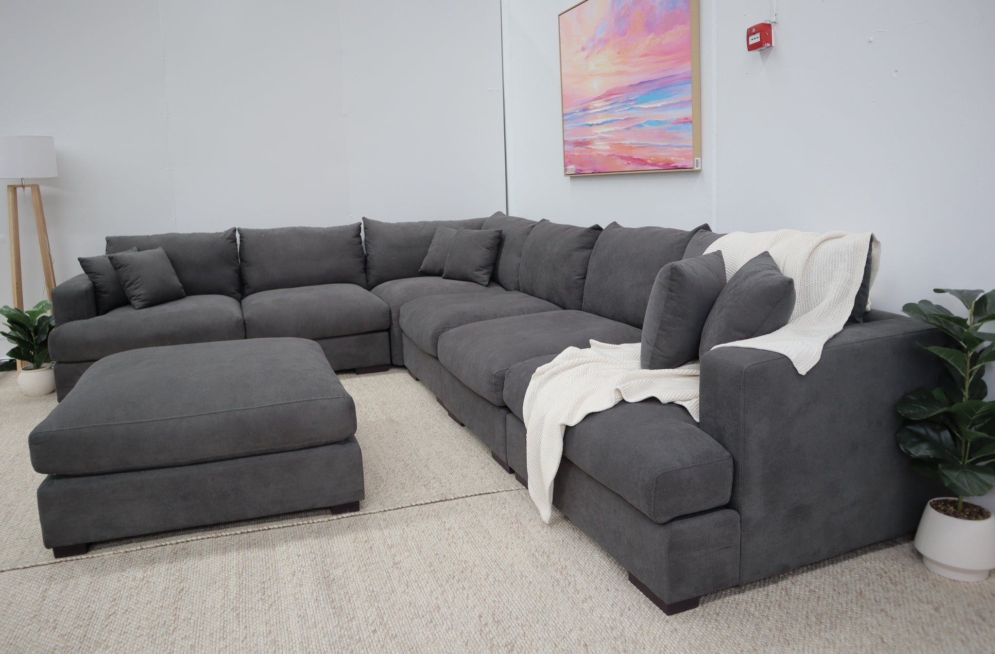 SCARLETT N6 DARK GREY CORNER LOUNGE SUITE