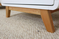 KARA WHITE BEDSIDE TABLE