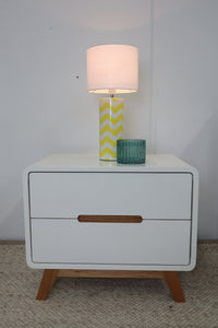 KARA WHITE BEDSIDE TABLE