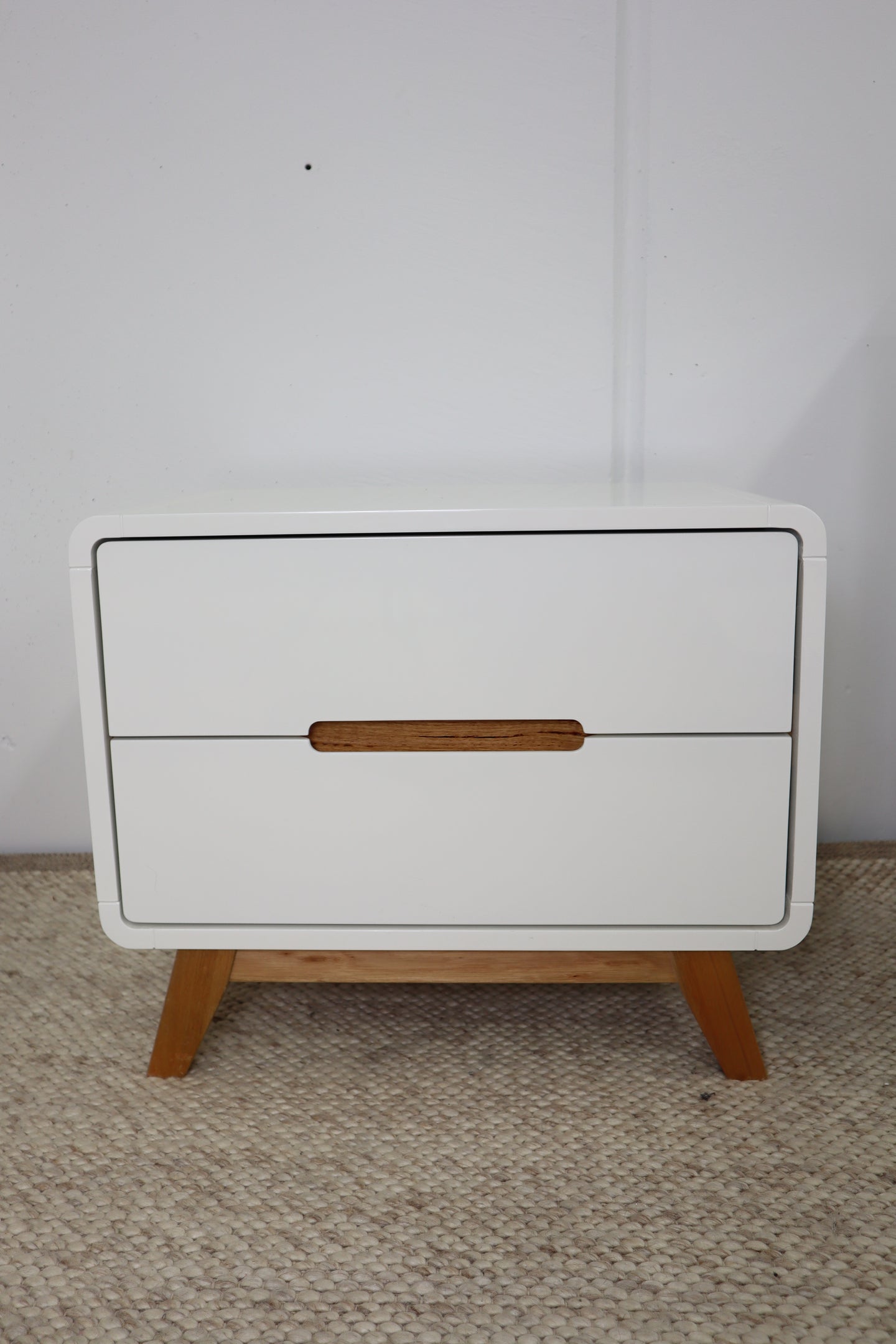 KARA WHITE BEDSIDE TABLE