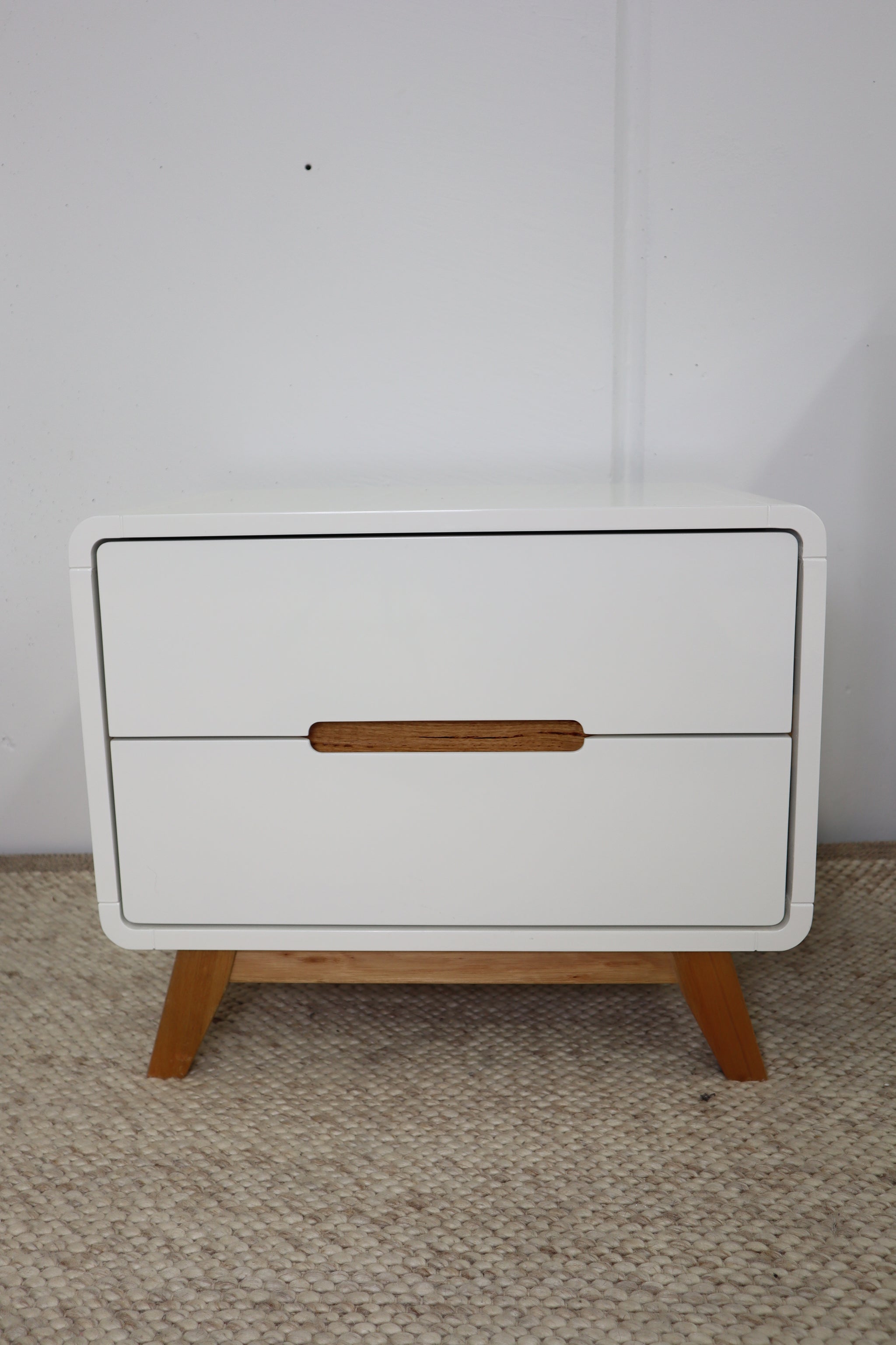 KARA WHITE BEDSIDE TABLE