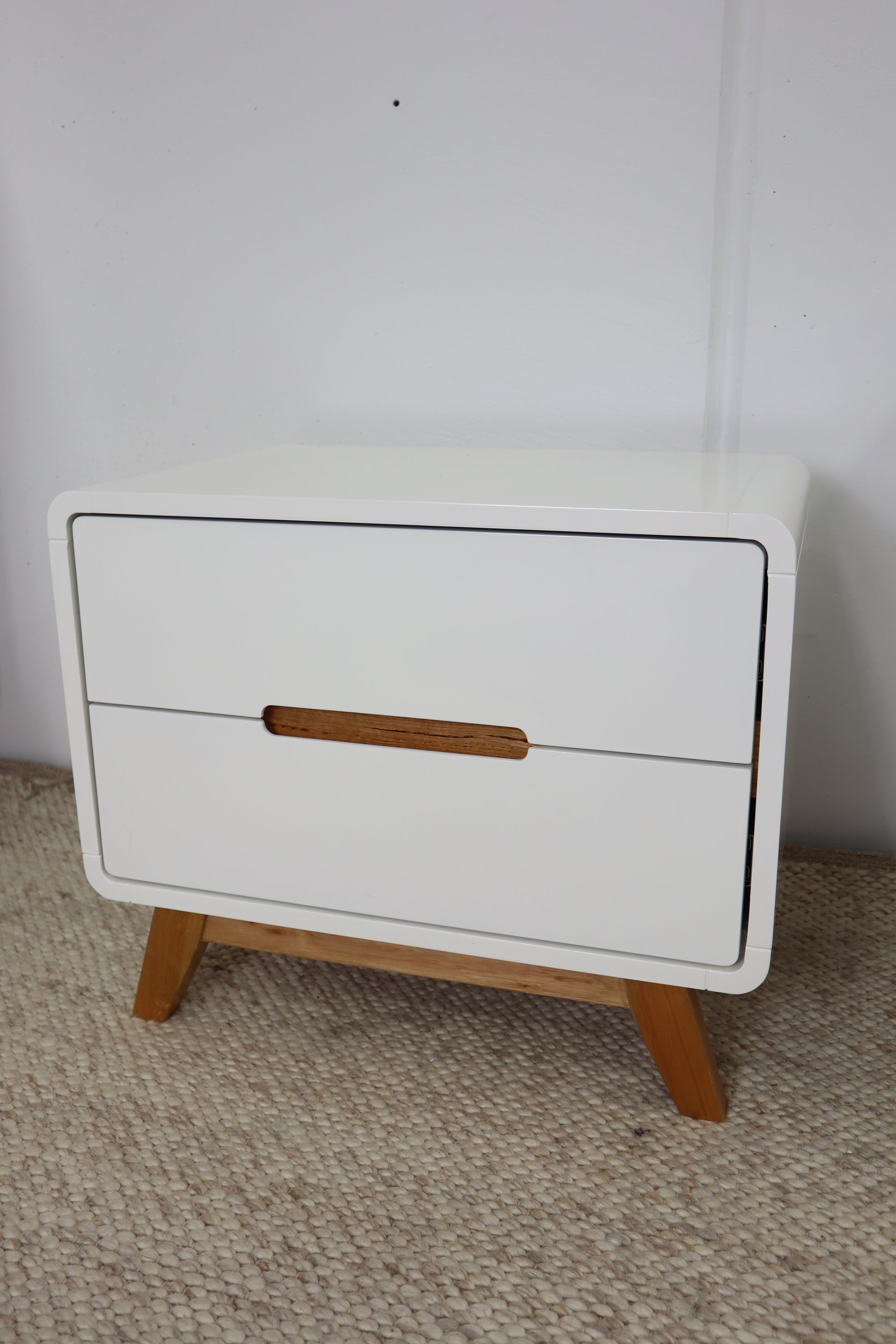 KARA WHITE BEDSIDE TABLE