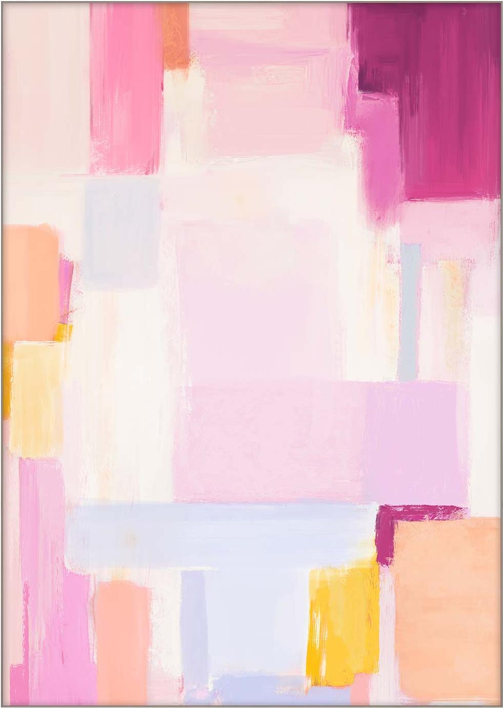 MULTICOLOURED PINK ABSTRACT CANVAS