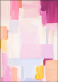 MULTICOLOURED PINK ABSTRACT CANVAS