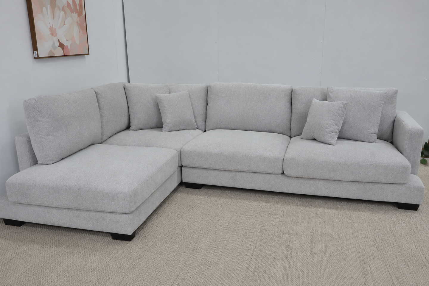 BLAIR LEFT HAND FACING LIGHT GREY CORNER LOUNGE