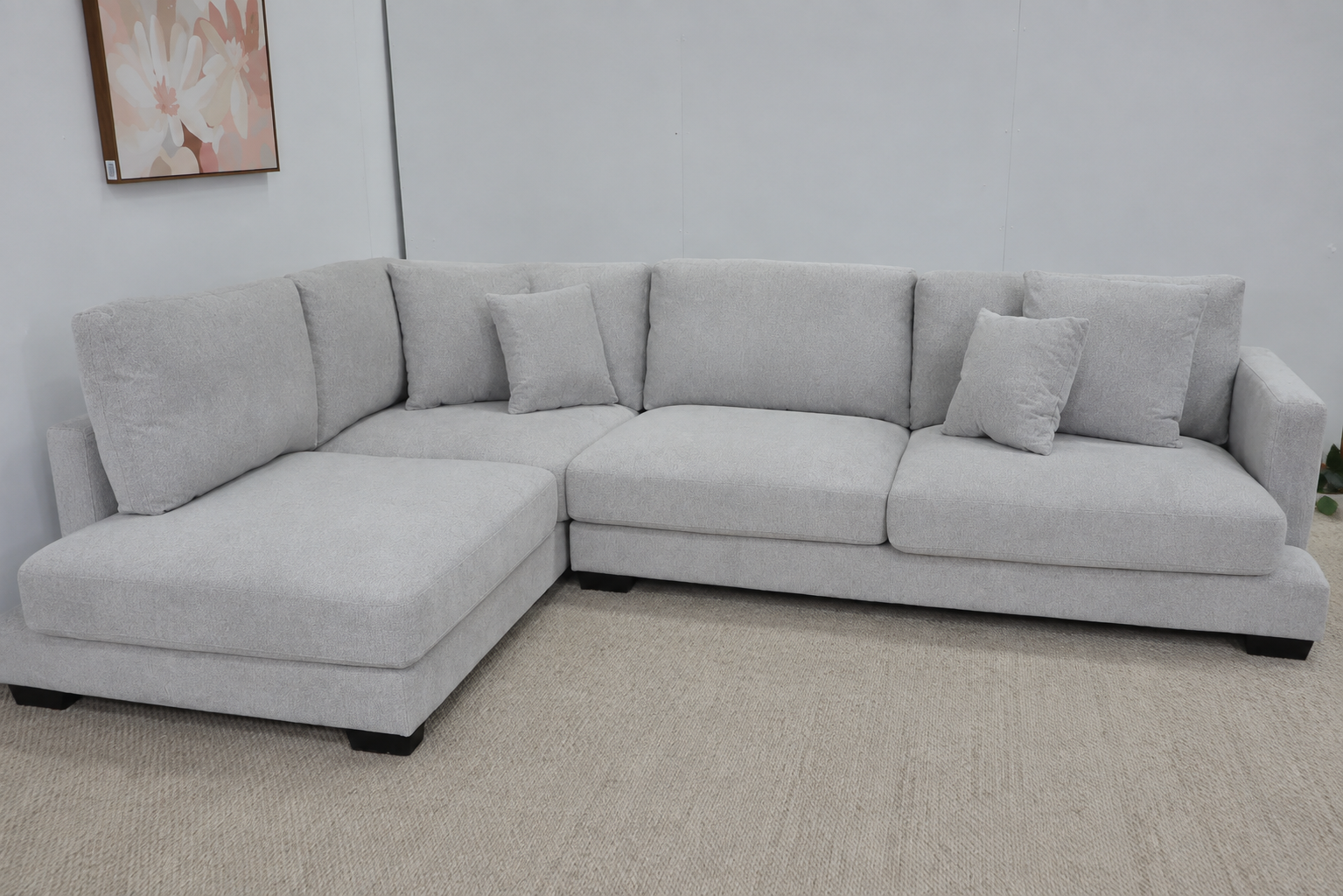 BLAIR LEFT HAND FACING LIGHT GREY CORNER LOUNGE
