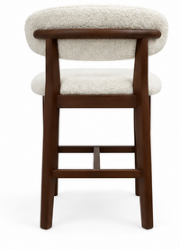 QUINN WHITE FABRIC BAR STOOL