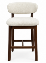 QUINN WHITE FABRIC BAR STOOL