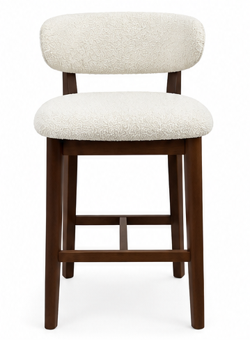 QUINN WHITE FABRIC BAR STOOL