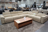 DEX BEIGE LEATHER CORNER LOUNGE