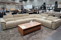 DEX BEIGE LEATHER CORNER LOUNGE