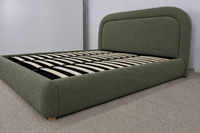 LILLY  GAS LIFT GREEN BOUCLE KING BED