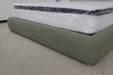 LILLY  GAS LIFT GREEN BOUCLE KING BED