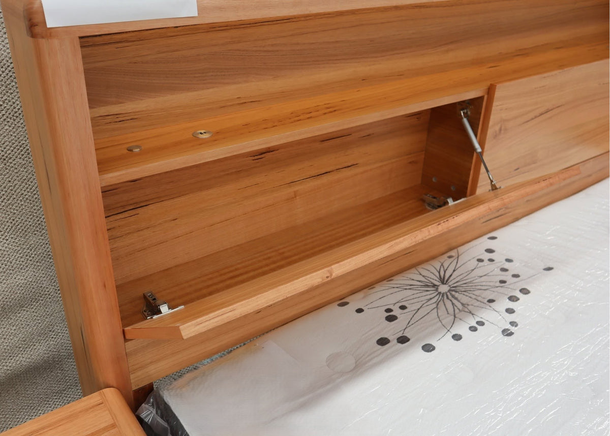 AVERY MESSMATE QUEEN BED WITH GAS LIFT STORAGE