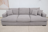 HALLE N4 GREY FABRIC 3 SEATER