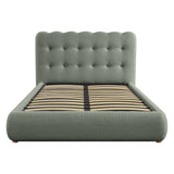 AVA GREEN DOUBLE BED WITH GAS LIFT