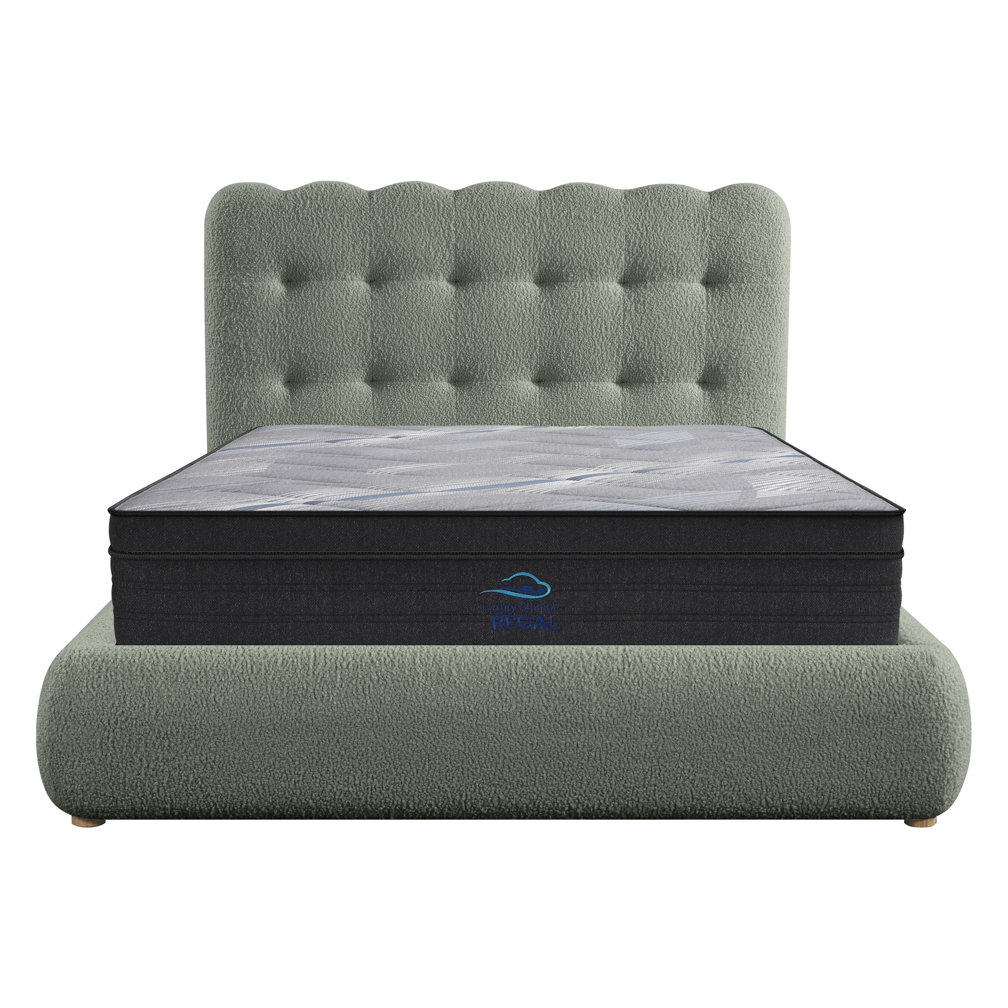 AVA GREEN KING SINGLE BED WITH GAS LIFT