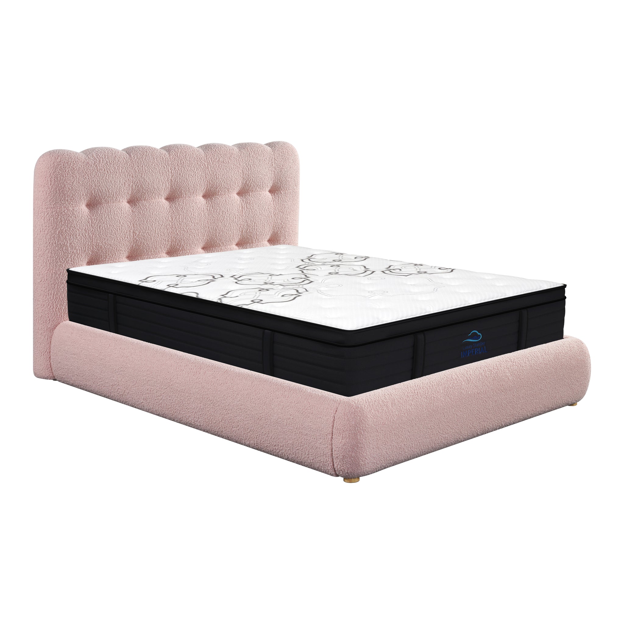 AVA PINK DOUBLE BED WITH GAS LIFT