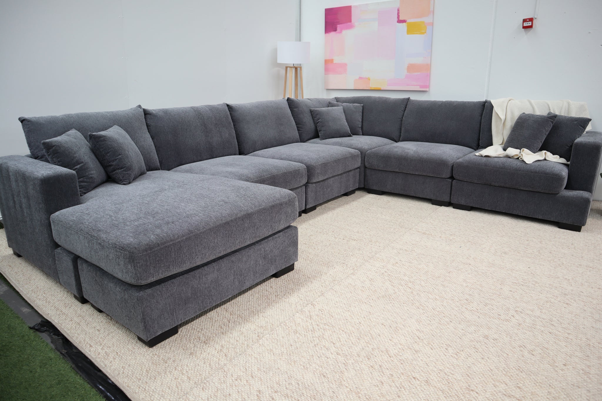 EMERSON DARK GREY CORNER WITH CHAISE