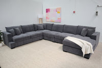 EMERSON DARK GREY CORNER WITH CHAISE