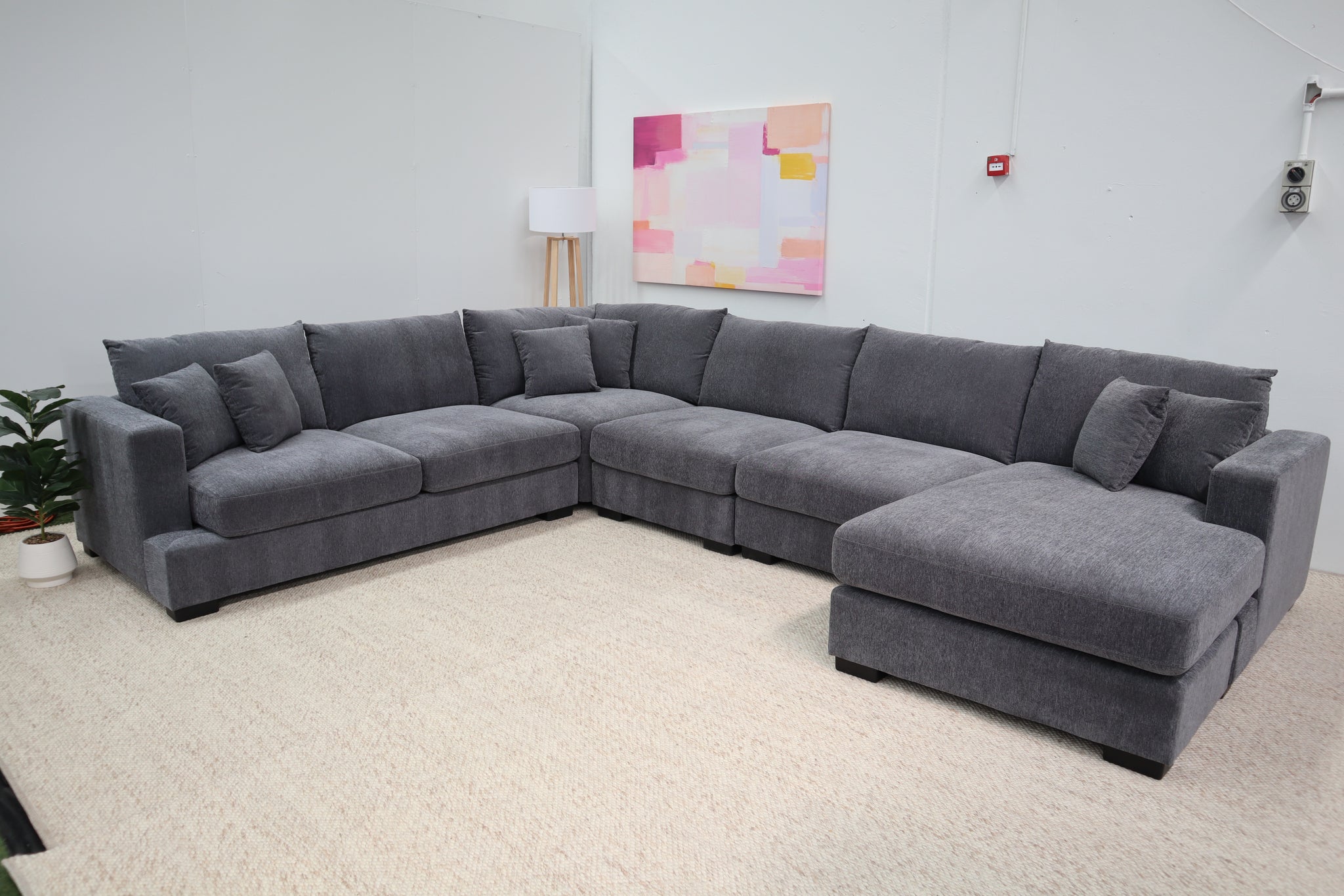 EMERSON DARK GREY CORNER WITH CHAISE