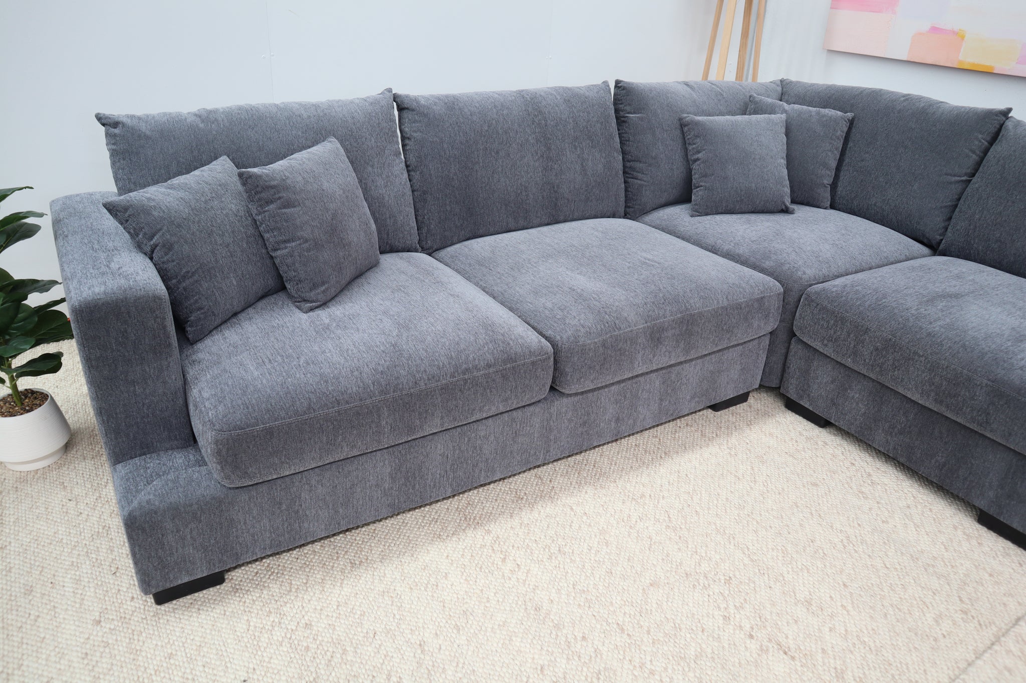 EMERSON DARK GREY CORNER WITH CHAISE