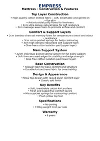 EMPRESS SOFT KING SIZE MATTRESS
