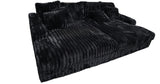 EVE BLACK FAUX FUR LOVESEAT