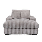 EVE GREY FAUX FUR SINGLE CHAISE