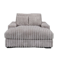 EVE GREY FAUX FUR SINGLE CHAISE