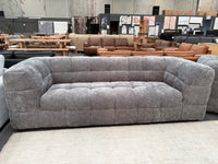 ZOE GREY FABRIC 3 SEATER