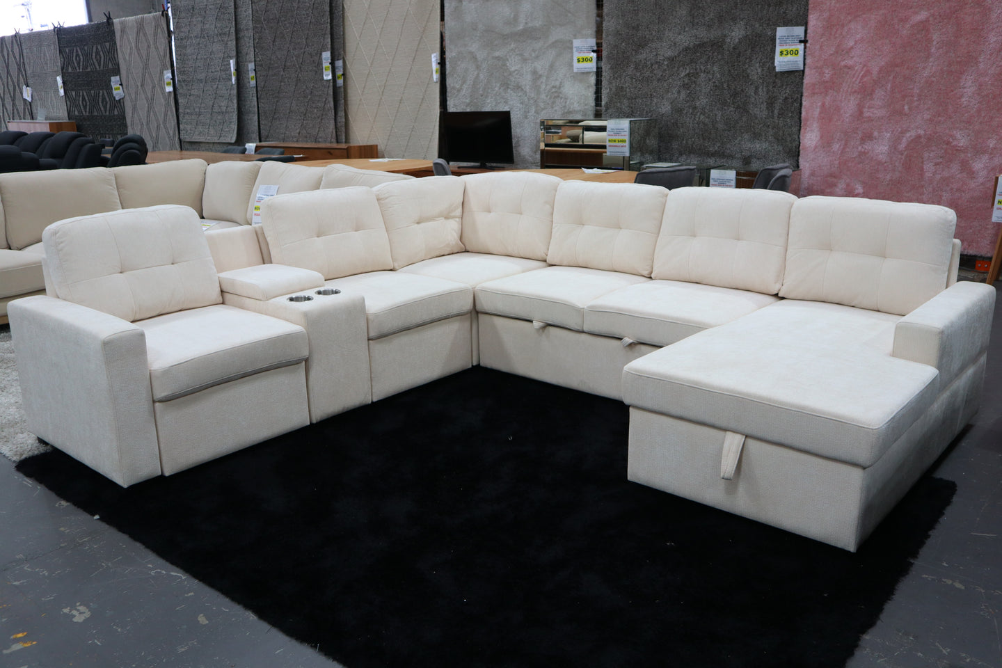 ELSIE BEIGE CORNER LOUNGE