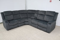 PAYTON DARK GREY FABRIC ELECTRIC CORNER LOUNGE