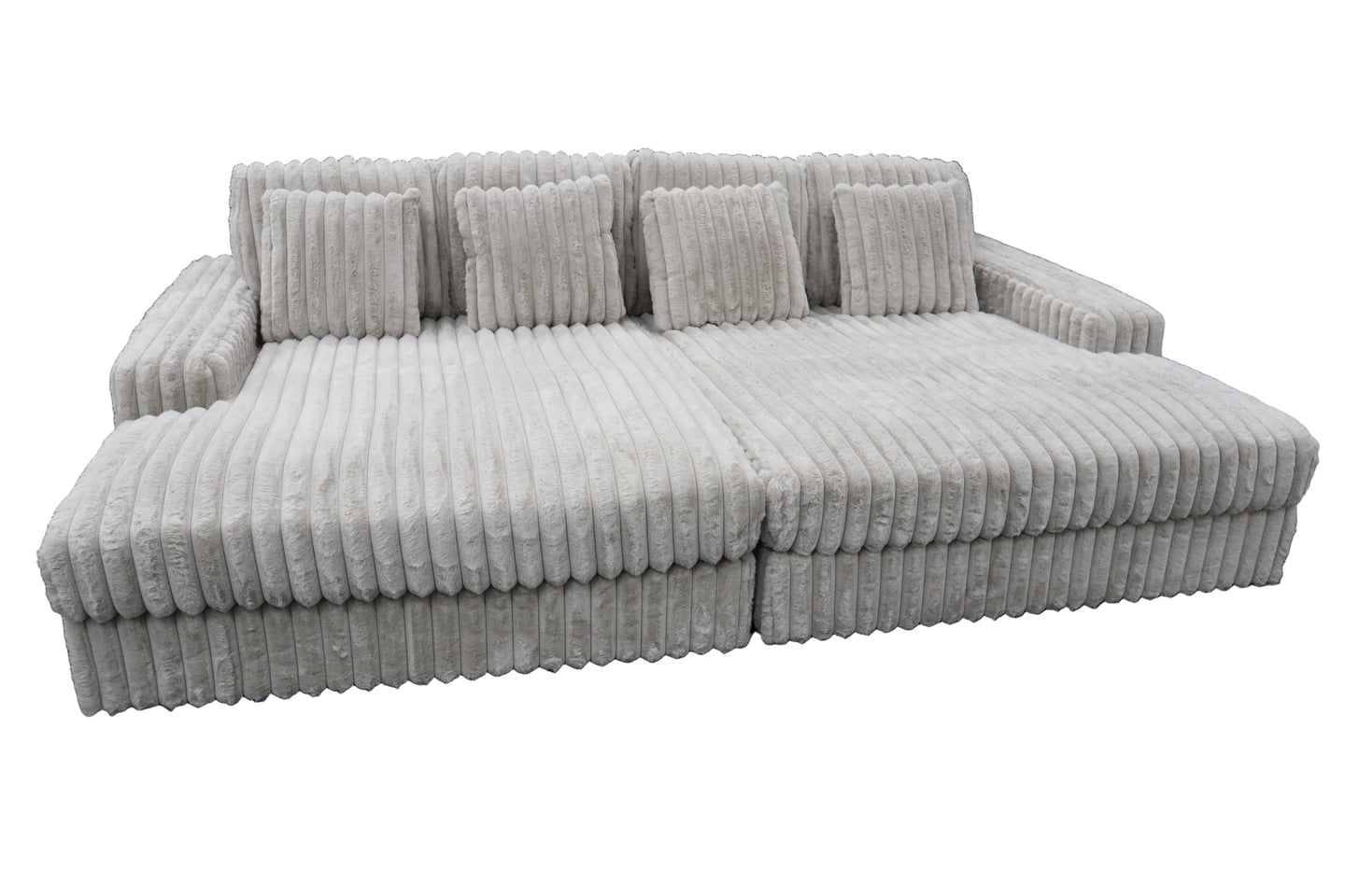 EVE BEIGE FAUX FUR LOVESEAT