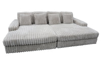 EVE BEIGE FAUX FUR LOVESEAT