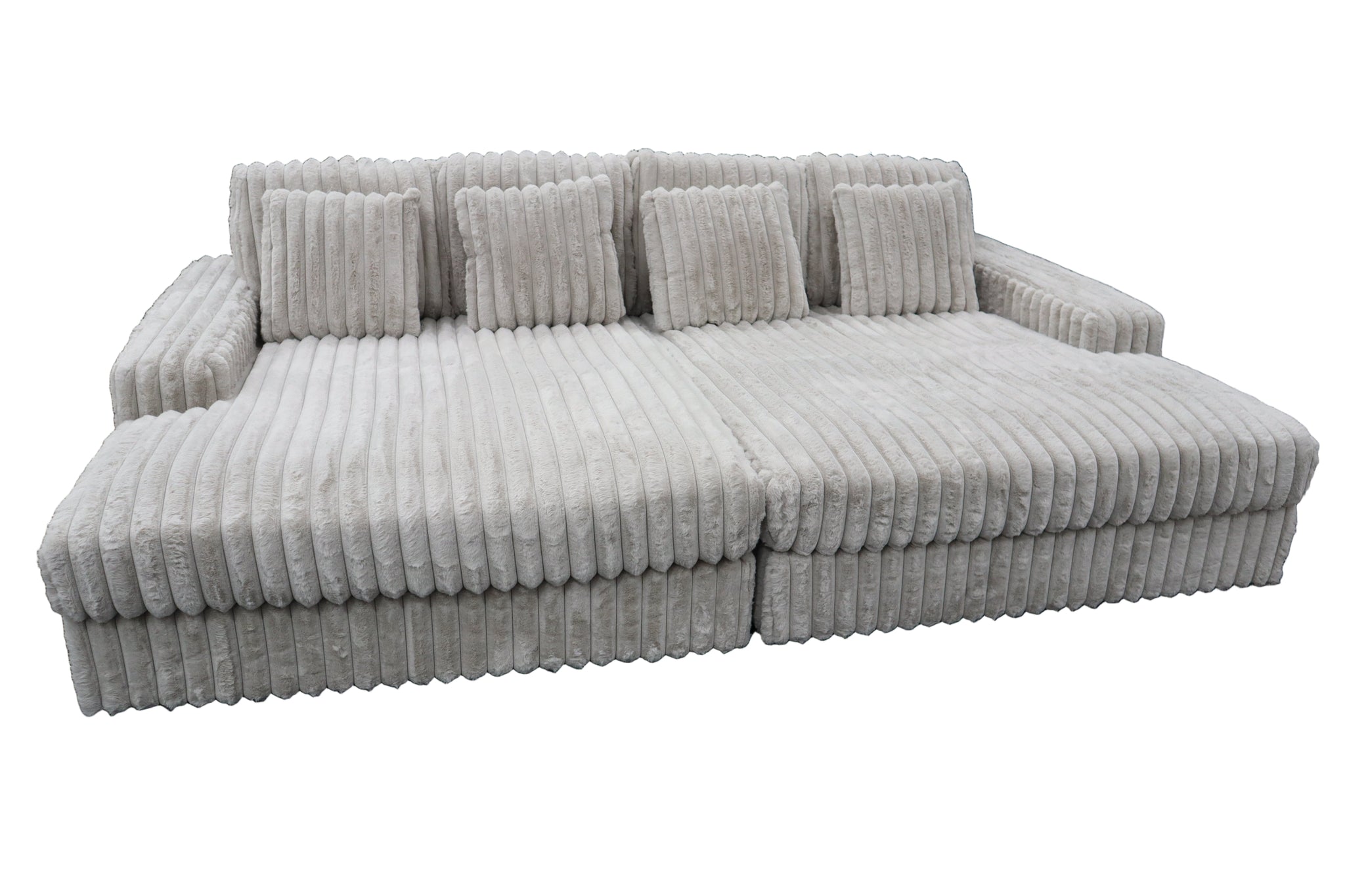 EVE BEIGE FAUX FUR LOVESEAT