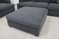 HALLE N6 DARK GREY FABRIC OTTOMAN