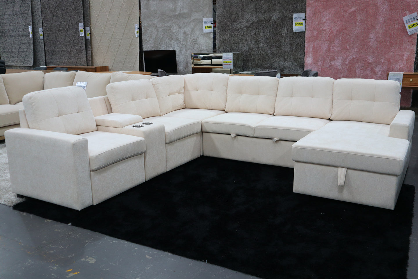 ELSIE BEIGE CORNER LOUNGE