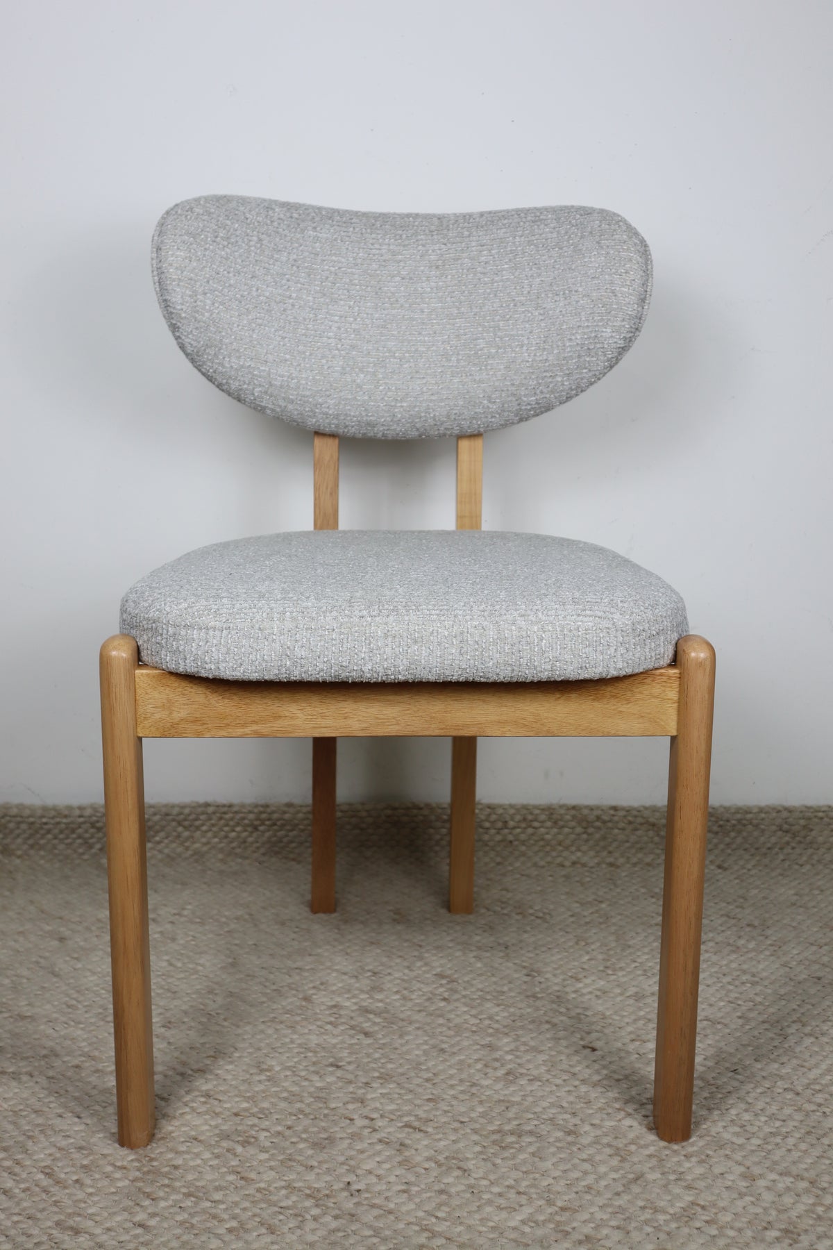 SEB LIGHT GREY FABRIC DINING CHAIR