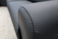 HAMISH BLACK LEATHER ELECTRIC CORNER LOUNGE SUITE