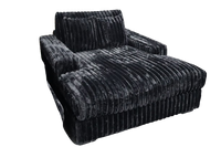 EVE BLACK FAUX FUR SINGLE CHAISE