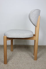 SEB LIGHT GREY FABRIC DINING CHAIR
